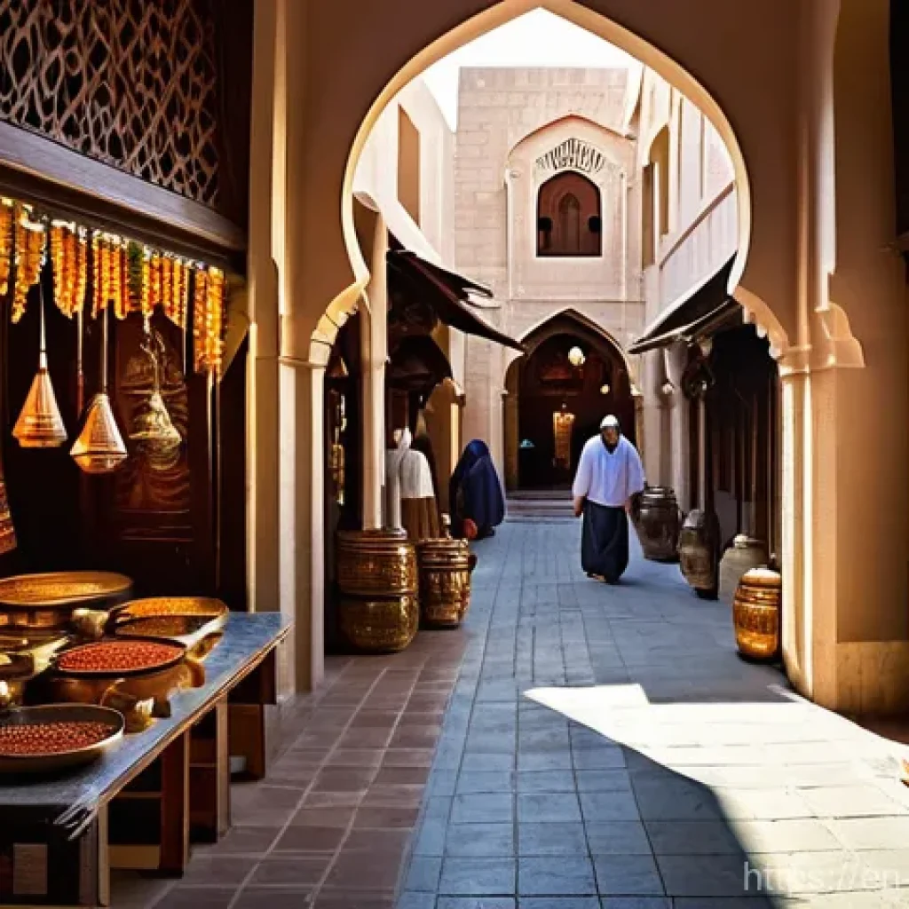 오만 전통 마켓 투어 - **Prompt 1: The Heartbeat of Mutrah Souk**
    "A wide, atmospheric shot of the bustling Mutrah Souk...