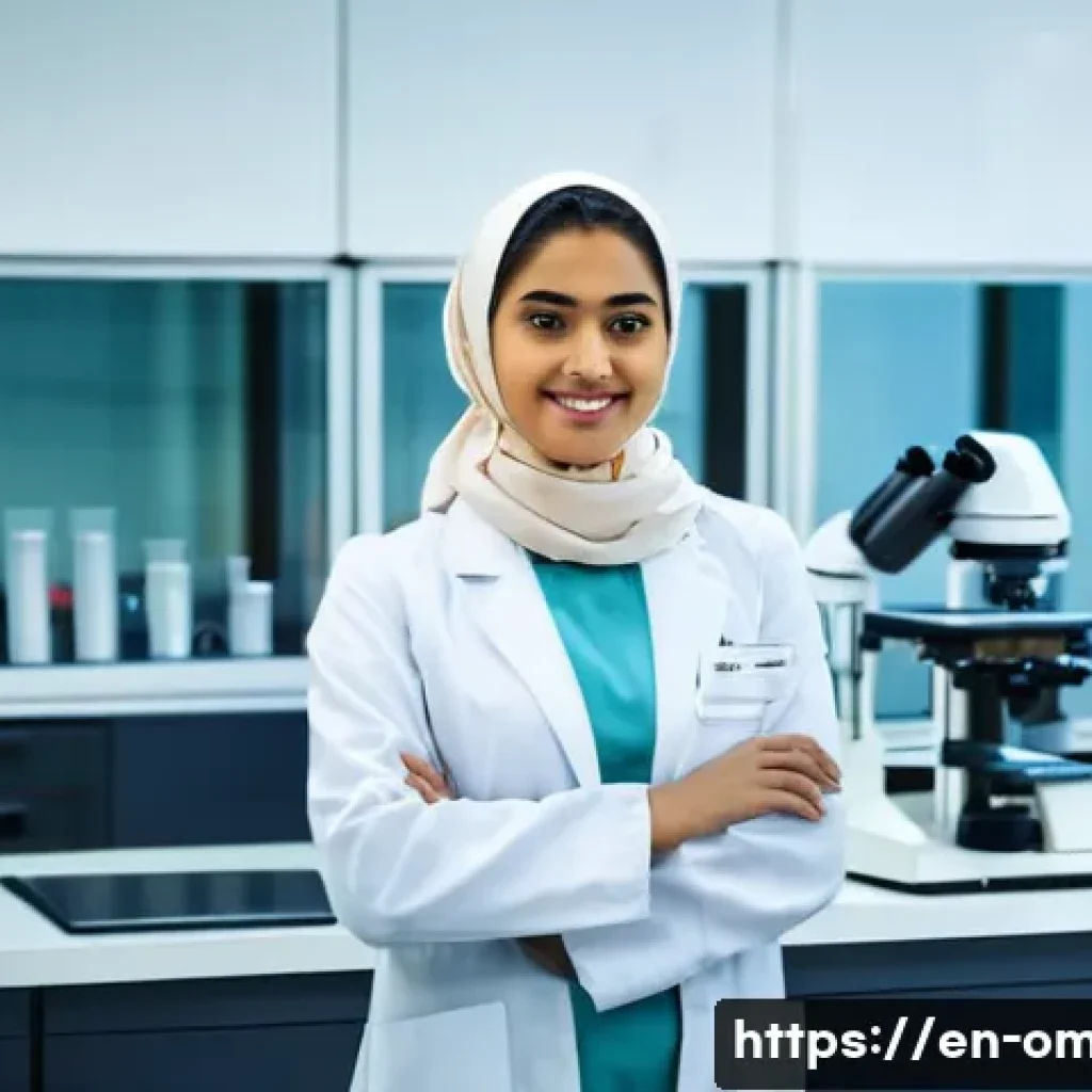 오만 여성의 사회적 역할 - **Breaking Barriers in STEM Education**
    A vibrant, realistic image of a confident young Omani wo...